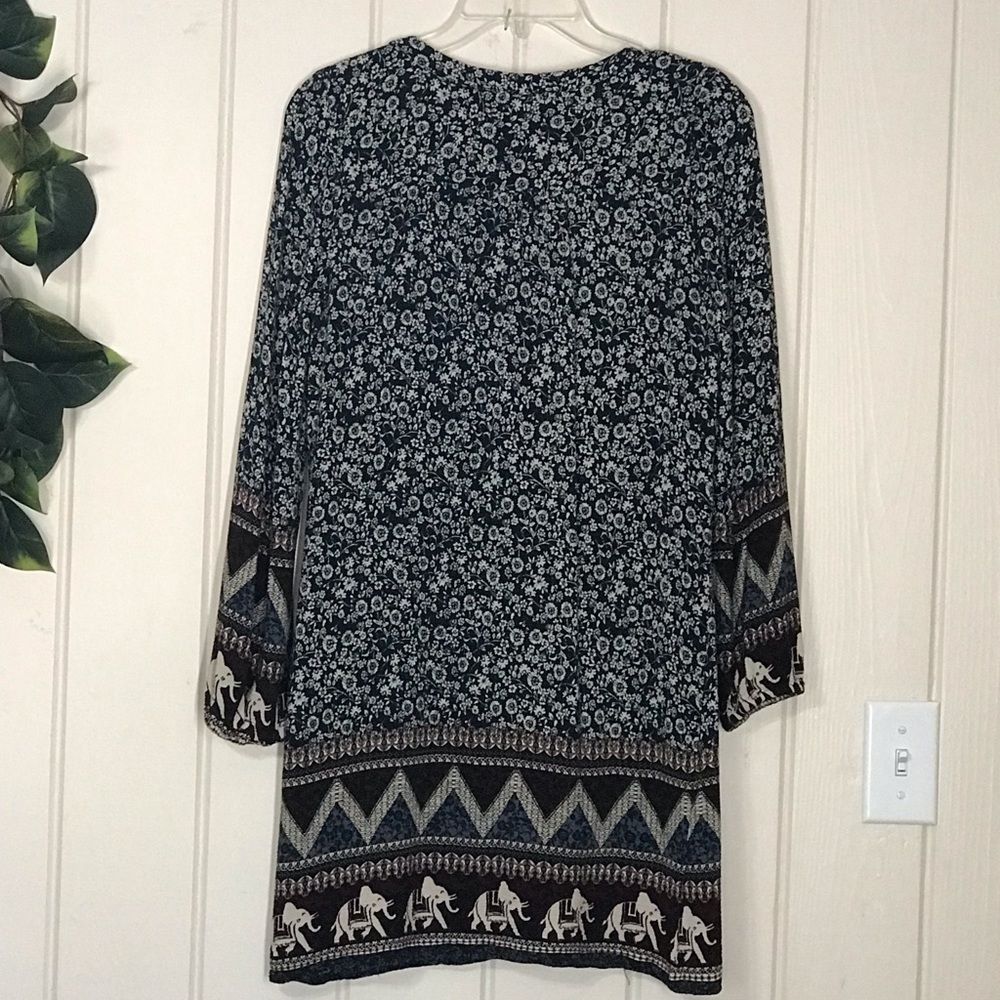 Ladies Altar’d State LS Multicolor Design Dress Elephants Flower Floral 
XS 0 2… - Picture 11 of 14